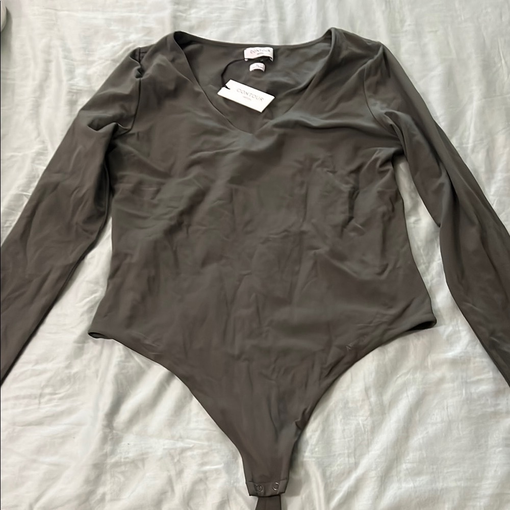 Olive Long Sleeve Bodysuit Contour Aritzia